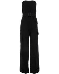 Saint Laurent - Bustier Jumpsuit With Detachable Belt - Lyst