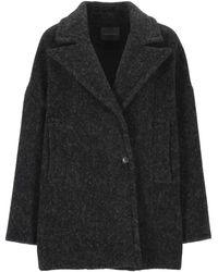 Lorena Antoniazzi - Brushed Notched-Lapel Coat - Lyst