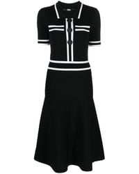 Karl Lagerfeld - Contrasting-trim Knit Dress - Lyst