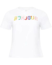 Cinq À Sept - Bonjour Scribble-Print T-Shirt - Lyst
