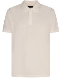 Emporio Armani - Knitted Cotton Polo Shirt - Lyst