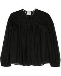 Forte Forte - Crochet-panel cotton blouse - Lyst