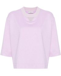 Peserico - Crew-neck Cotton T-shirt - Lyst