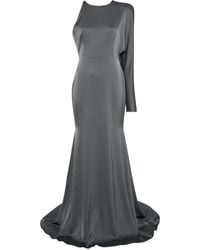 Alex Perry - Satin One-Shoulder Evening Gown - Lyst