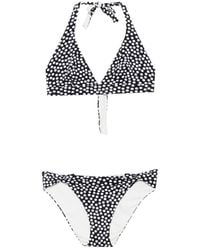 Fisico - Polka-Dot-Print Halterneck Bikini - Lyst