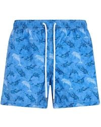 Fedeli - Dolphin-Print Swim Shorts - Lyst