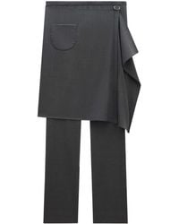 Courreges - Tailored Wool-Blend Overskirt Trousers - Lyst