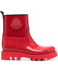 Moncler - Logo-patch Ankle Boots - Lyst