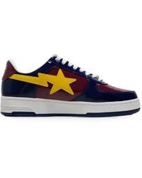 A Bathing Ape - Patent-Leather Bape Sta Sneakers - Lyst