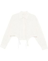 Phisique Du Role - Gestreepte Blouse Met Strikdetail - Lyst