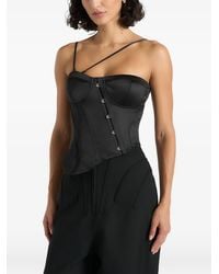 Manière De Voir - Aurelia Asymmetric Satin Corset Top - Lyst