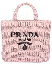 Prada - ラフィア ハンドバッグ - Lyst