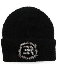 ERMANNO FIRENZE - Logo-Patch Knit Beanie Hat - Lyst