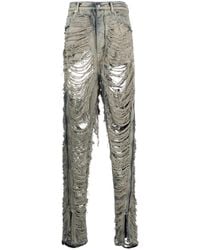 Rick Owens - Distressed-Finish Slim-Cut Jeans - Lyst