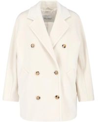 Max Mara - Double-Breasted Button Coat - Lyst