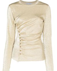 Rabanne - Asymmetric Metallic T-Shirt - Lyst