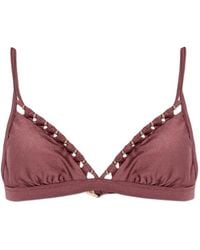 Zimmermann - Aster Bead-Embellished Triangle Bikini Top - Lyst