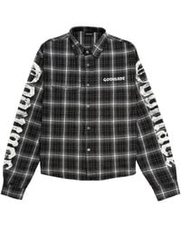 GODMADE - Broken Script Geruit Flanellen Overhemd - Lyst