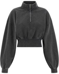 Alexander Wang - Cropped Sweatshirt - Lyst