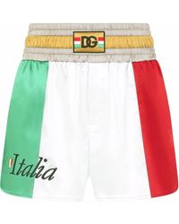 Dolce & Gabbana Italia Shorts in Colour-Block-Optik - Mehrfarbig