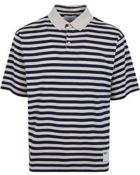 Woc - Striped-Pattern Polo Shirt - Lyst