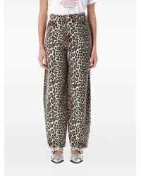 Ganni - Jeans Met Luipaardprint - Lyst