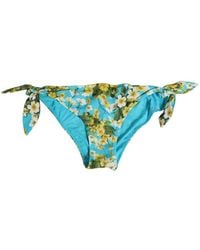 Dolce & Gabbana - Floral-Print Side-Tie Bikini Bottoms - Lyst