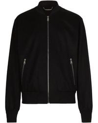 Dolce & Gabbana - Zip-Up Cashmere Bomber Jacket - Lyst