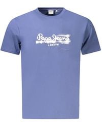 Pepe Jeans - T-Shirt En Coton À Logo Imprimé - Lyst