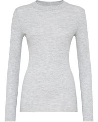 Brunello Cucinelli - ラウンドネック ニットトップ - Lyst