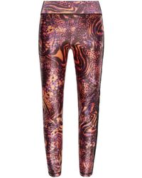 Versace Jeans Couture - Legging À Imprimé Animalier - Lyst