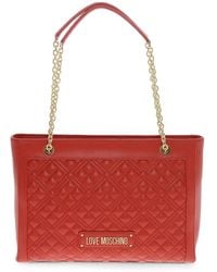 Moschino - Quilted Logo-Detail Shoulder Bag - Lyst