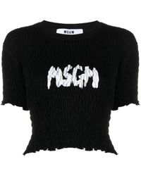 MSGM - Top con stampa - Lyst