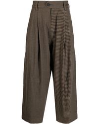 Ziggy Chen - Panelled Pleated Drop-crotch Trousers - Lyst