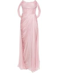 IRIS SERBAN - Vestido de fiesta Raziel drapeado - Lyst