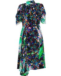 Prada Kleid aus Seidencrêpe - Blau