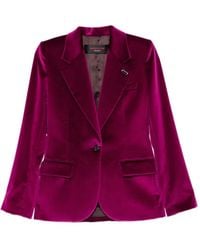 Barbara Bui - Velvet Single-Breasted Jacket - Lyst