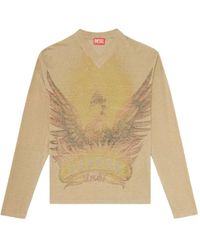 DIESEL - Phoenix-Print V-Neck Sweater - Lyst