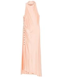 Rabanne - Vestido Fruncido Con Botones - Lyst