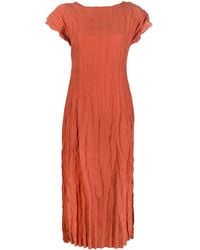 Totême - Crinkled Cap-sleeve Silk Dress - Lyst