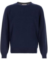 Brunello Cucinelli - Crew-Neck Ribbed-Trim Sweater - Lyst
