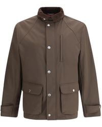 Brunello Cucinelli - Giacca Con Colletto A Coste E Bottoni - Lyst