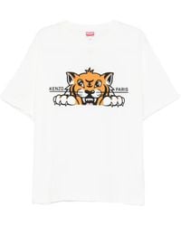 KENZO - T-Shirt Happy Tiger En Coton - Lyst
