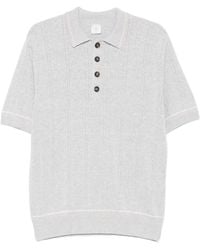 Eleventy - Cable-Knit Short-Sleeve Polo Shirt - Lyst
