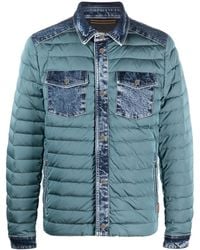 Moorer - Denim-Trim Padded Jacket - Lyst