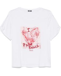 Liu Jo - Slogan-Print T-Shirt - Lyst
