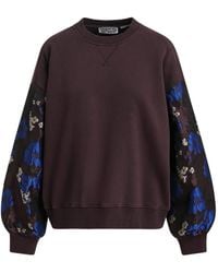Essentiel Antwerp - Kueer Floral-Jacquard Sleeve Sweatshirt - Lyst