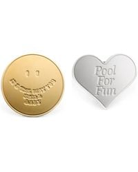 MM6 by Maison Margiela - Souvenir Sticker Two-Tone Earrings - Lyst