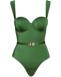 Noire Swimwear - Belted Ruched Balconette Swimsuit - Lyst