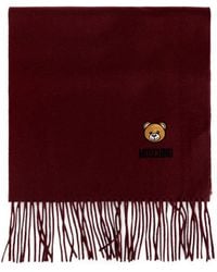 Moschino - Sciarpa Teddy Bear Con Frange - Lyst